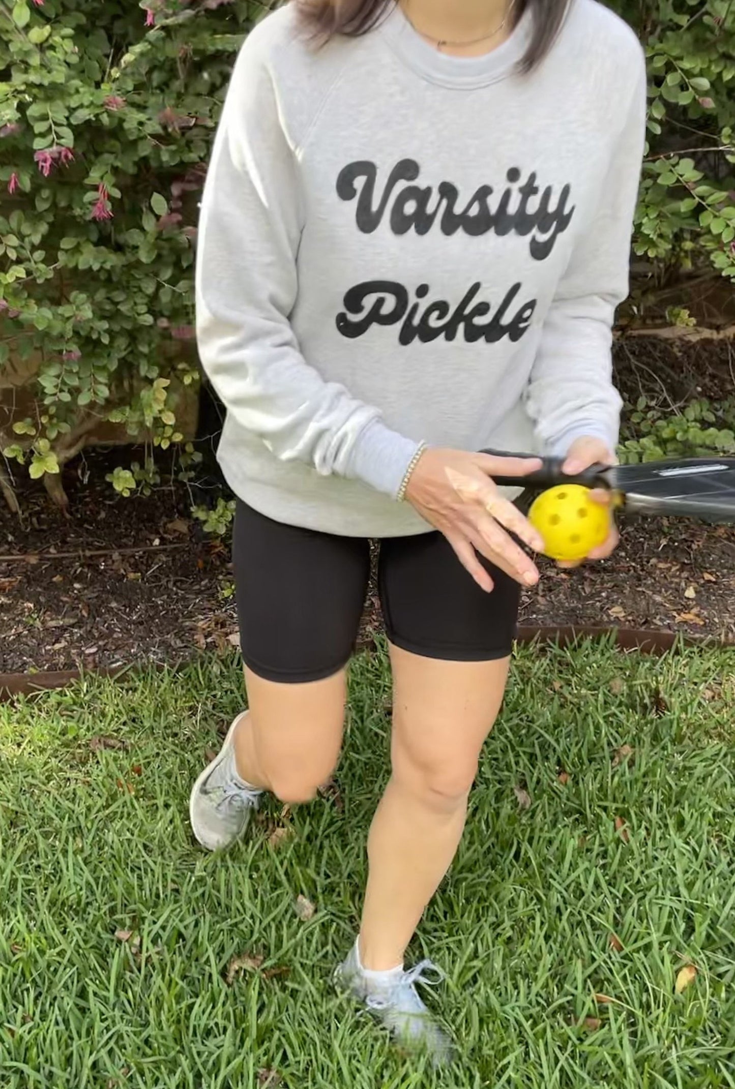 Varsity Grey Pickleball Sweatshirt (Unisex)