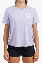 Load image into Gallery viewer, Varsity Pickle Women&#39;s Performance Tech Short Sleeve Shirt Circle Logo (Lilac)
