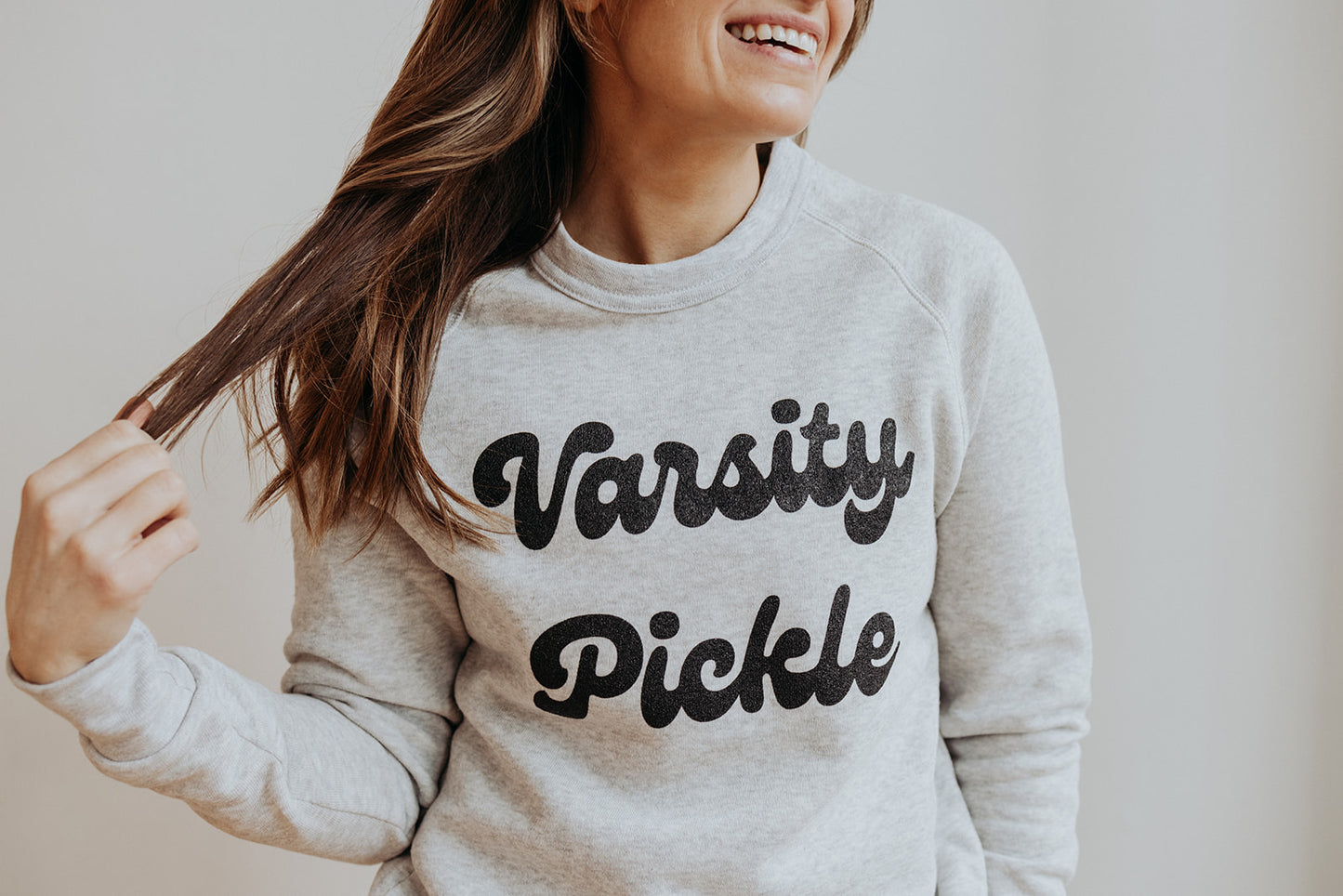 Varsity Grey Pickleball Sweatshirt (Unisex)