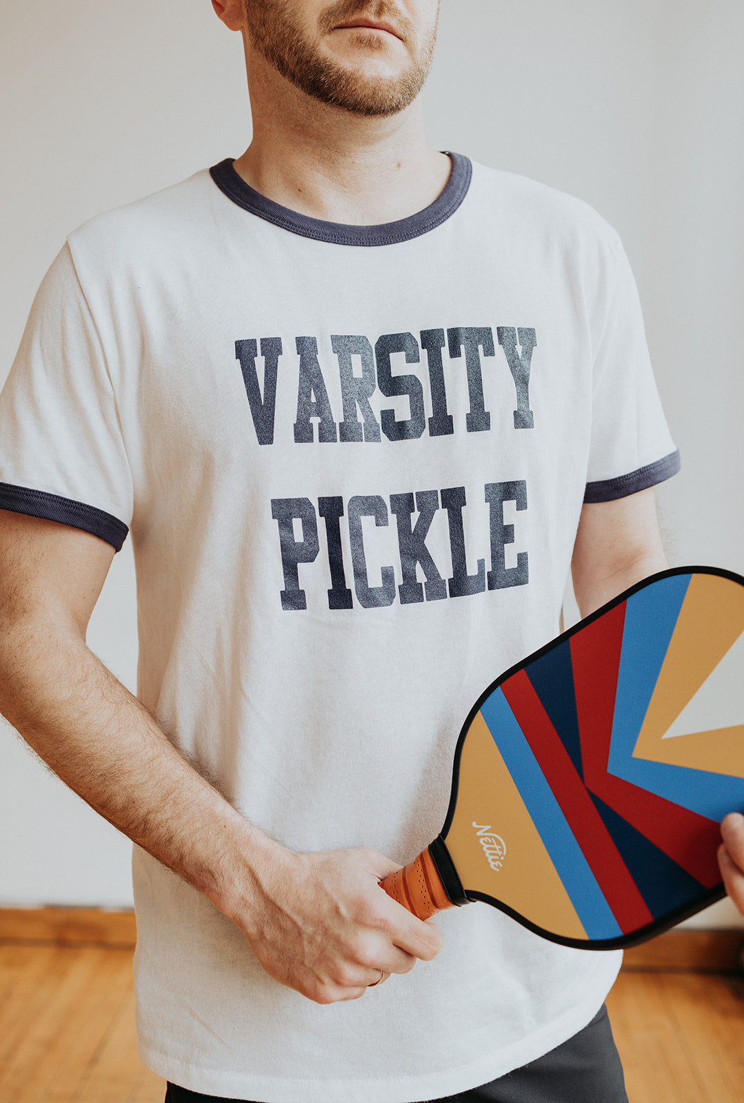 Collegiate Ringer Pickleball T-Shirt (Unisex)
