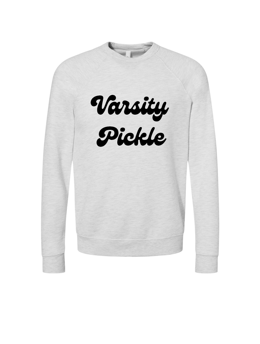 Varsity Grey Pickleball Sweatshirt