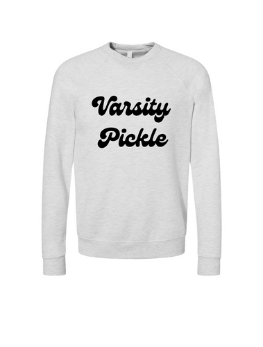 Varsity Grey Pickleball Sweatshirt